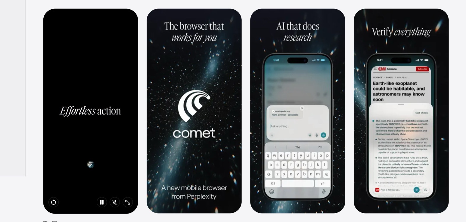 App Store 上的 Comet 官方截图